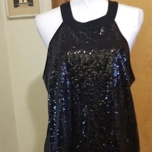 black sequin top